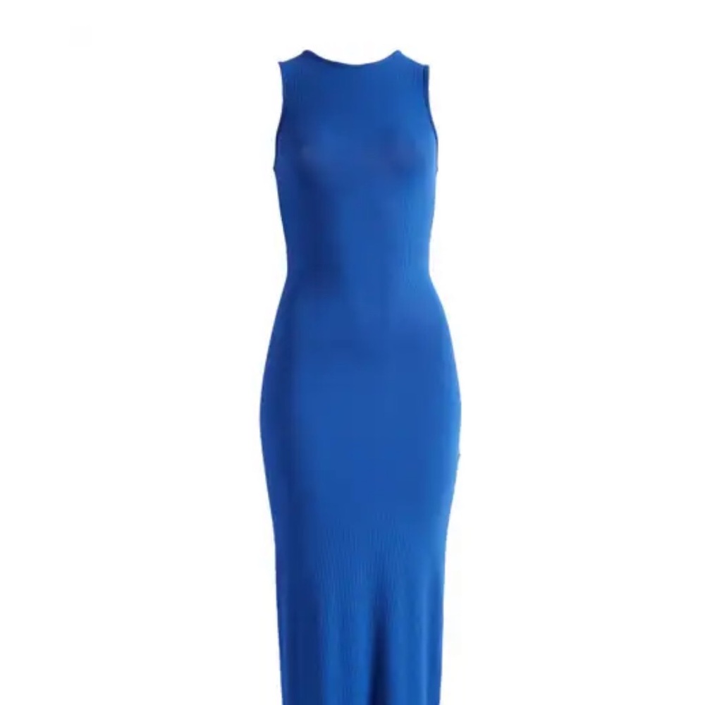 SKIMS Vibrant Blue Maxi Dress SM